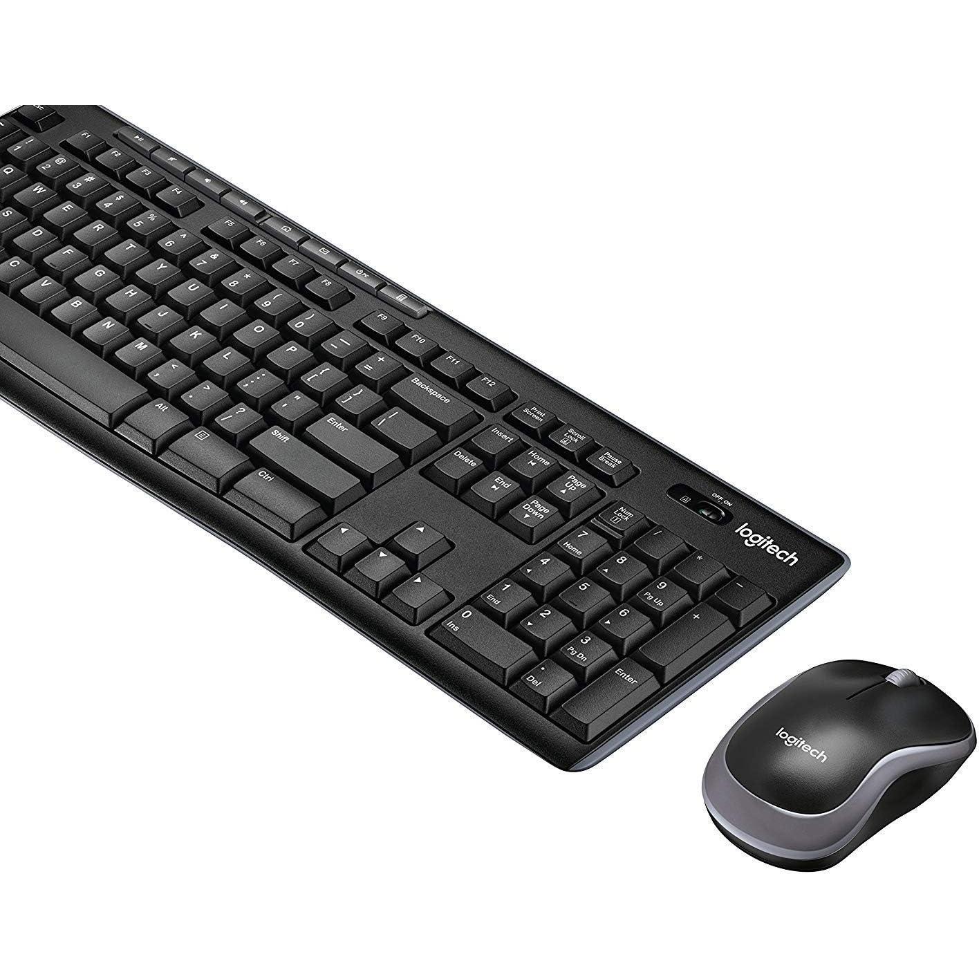 Combo Teclado Inalámbrico Logitech K270 y Ratón M185 - Negro