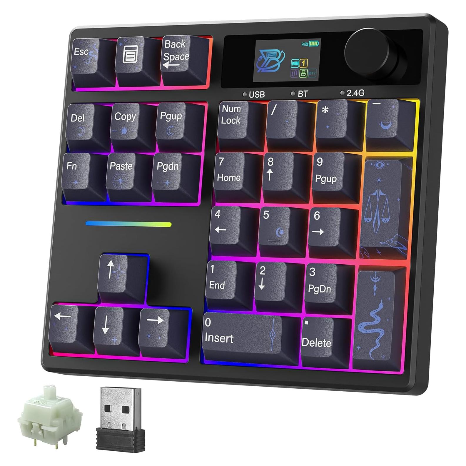 Teclado Numérico Mecánico BOYI TD31Pro Inalámbrico RGB