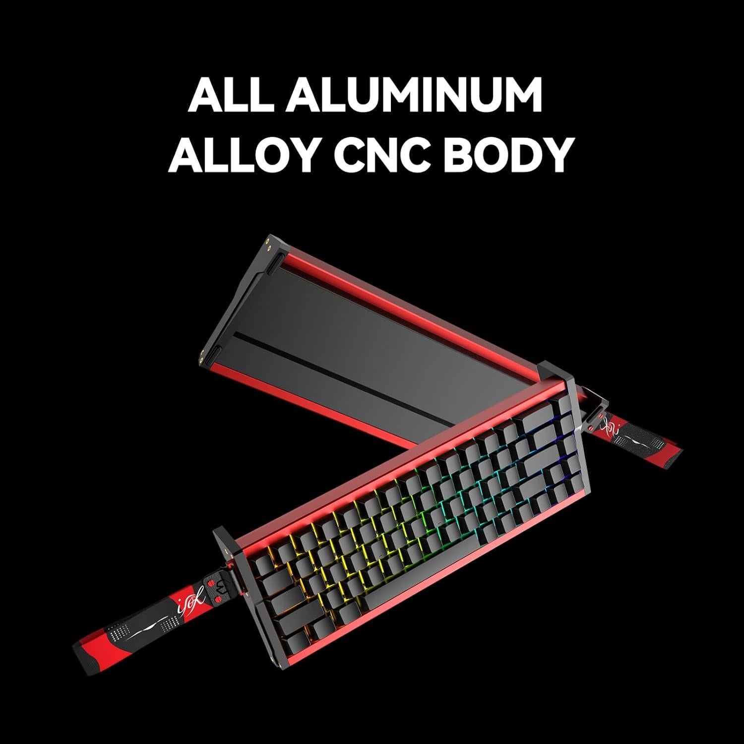 Teclado Gaming IROK MG68 TKL 65% Aluminio RGB Programable