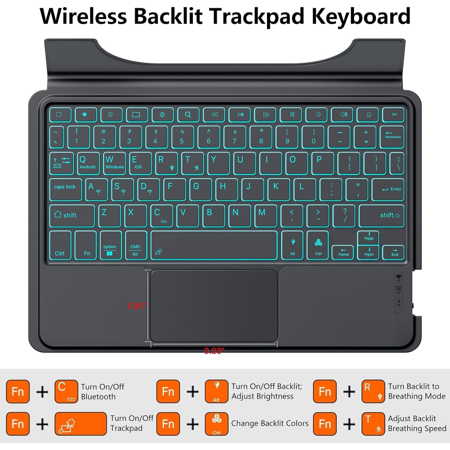 Funda con Teclado Inalámbrico JUQITECH para Google Pixel Tablet 2023