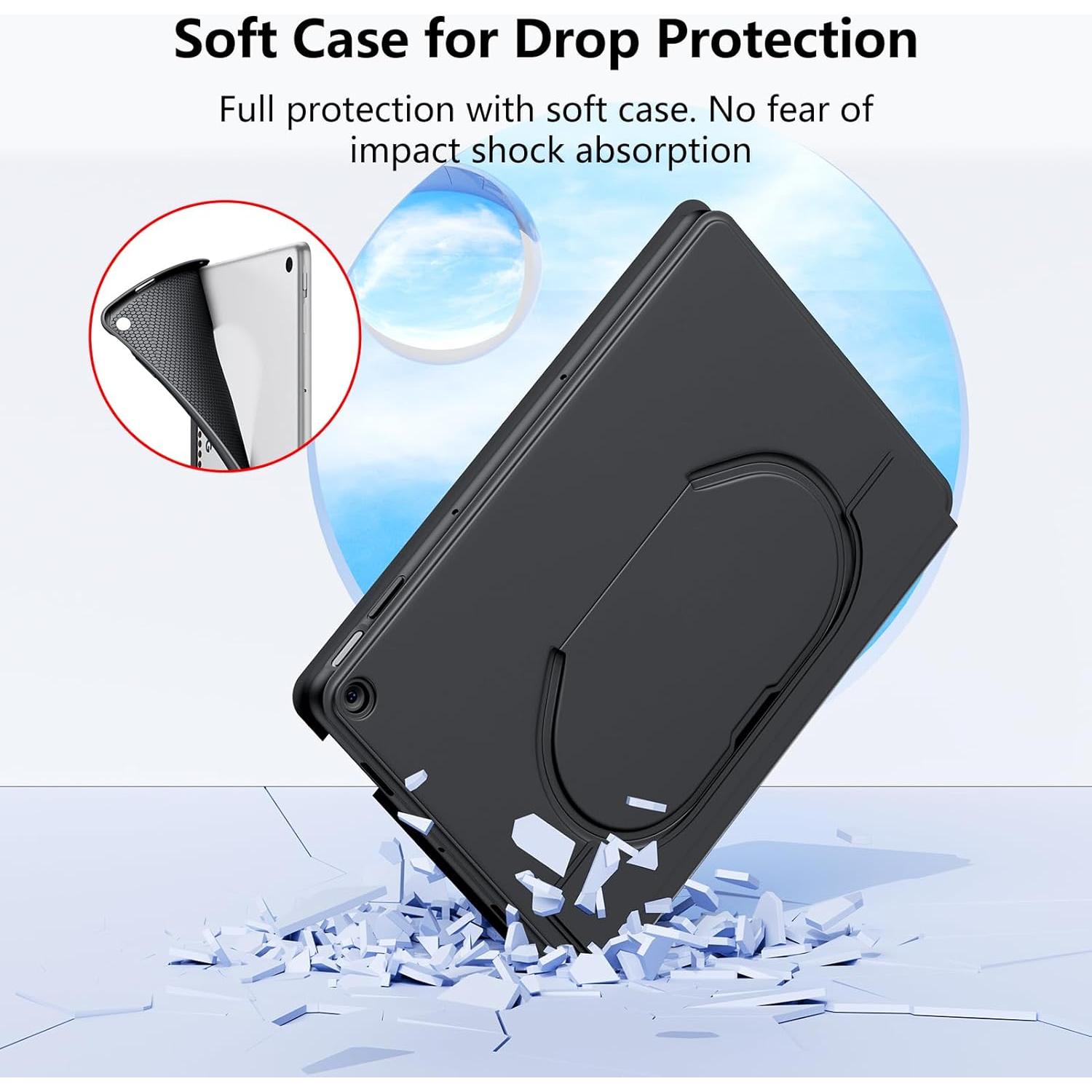 Funda con Teclado Inalámbrico JUQITECH para Google Pixel Tablet 2023