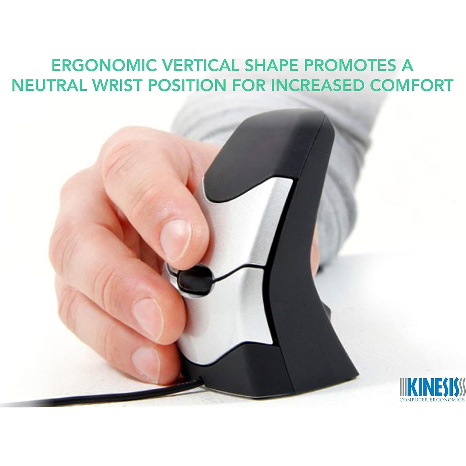 Ratón Vertical Ergonómico Kinesis DXT02 para Mano Izquierda y Derecha