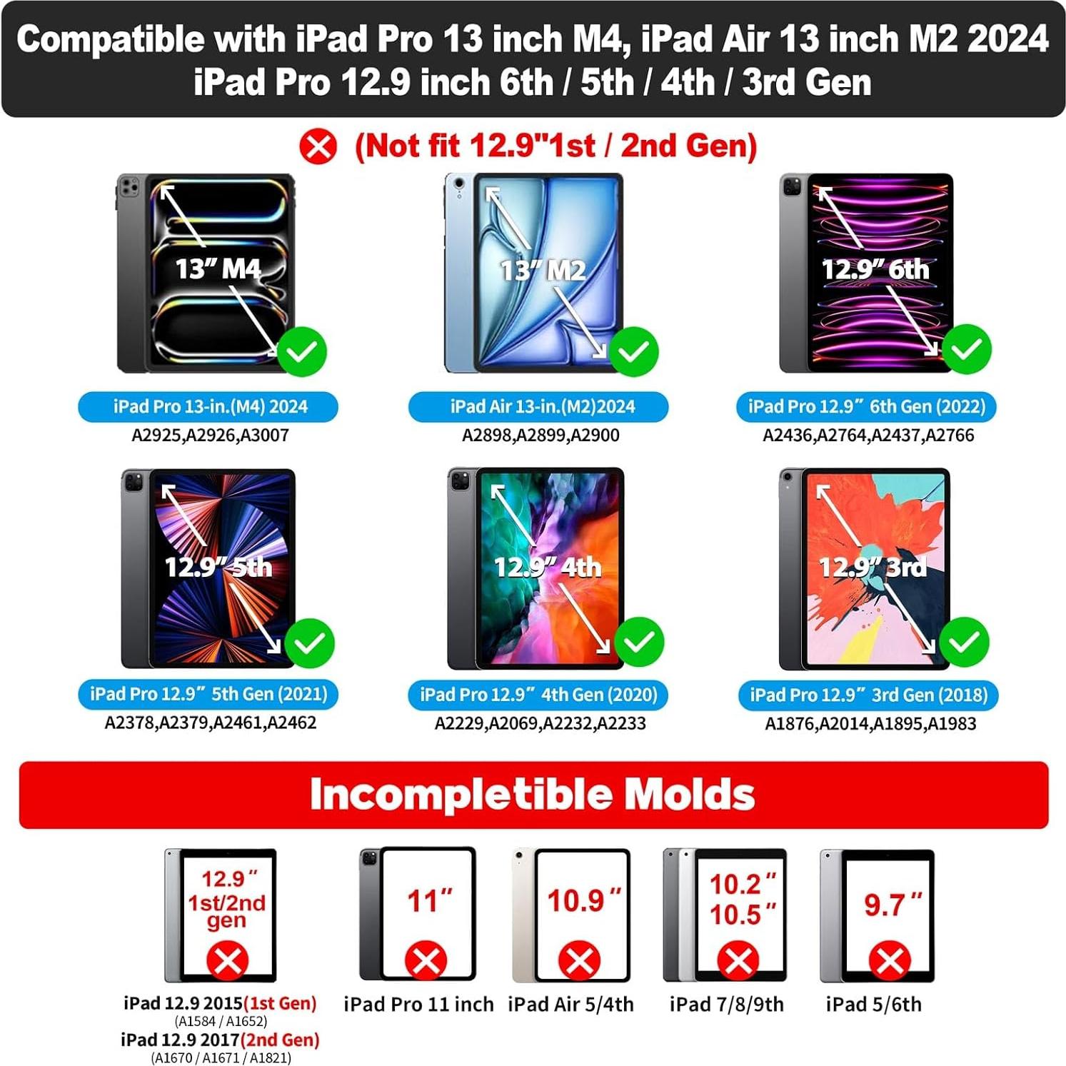 Funda Teclado BABG para iPad Pro 12.9" y Air 13" - Retroiluminada