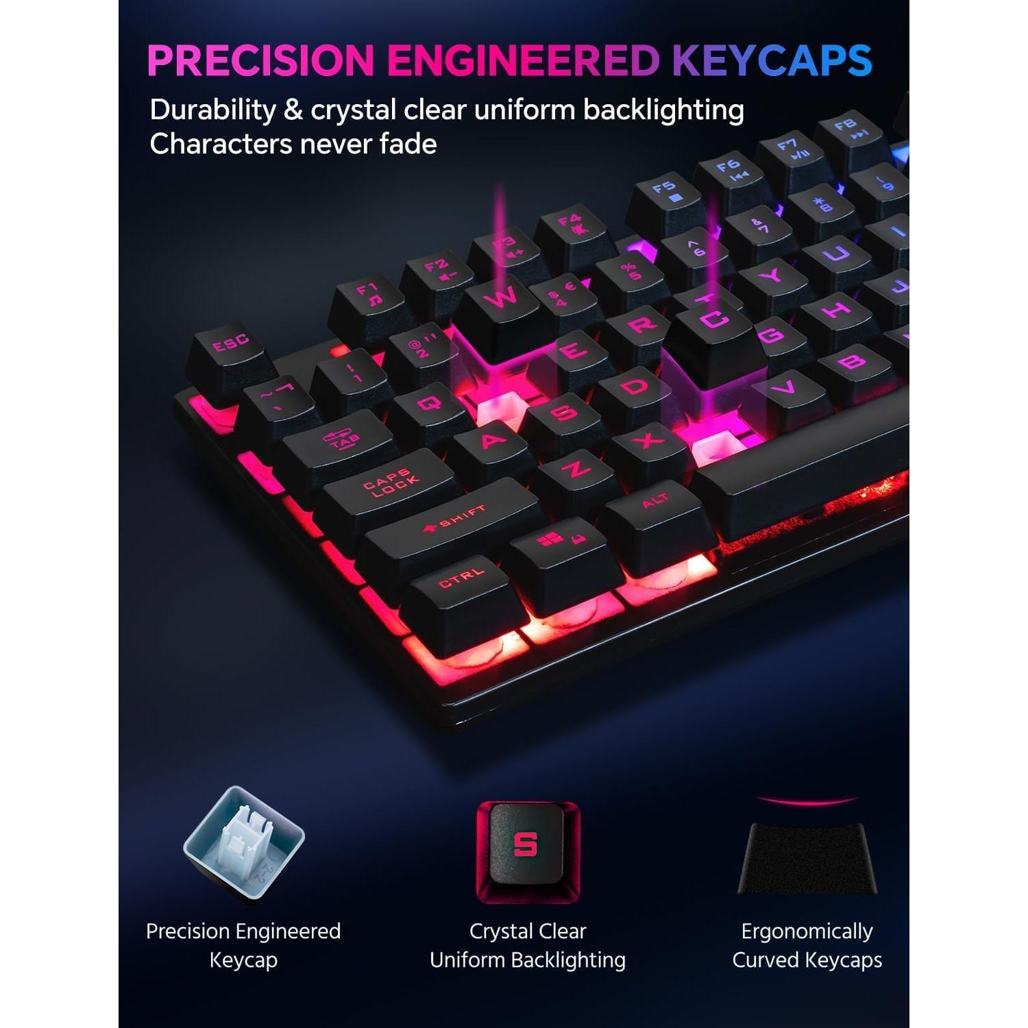 Teclado Inalámbrico CHONCHOW G221e Recargable 104 Teclas LED