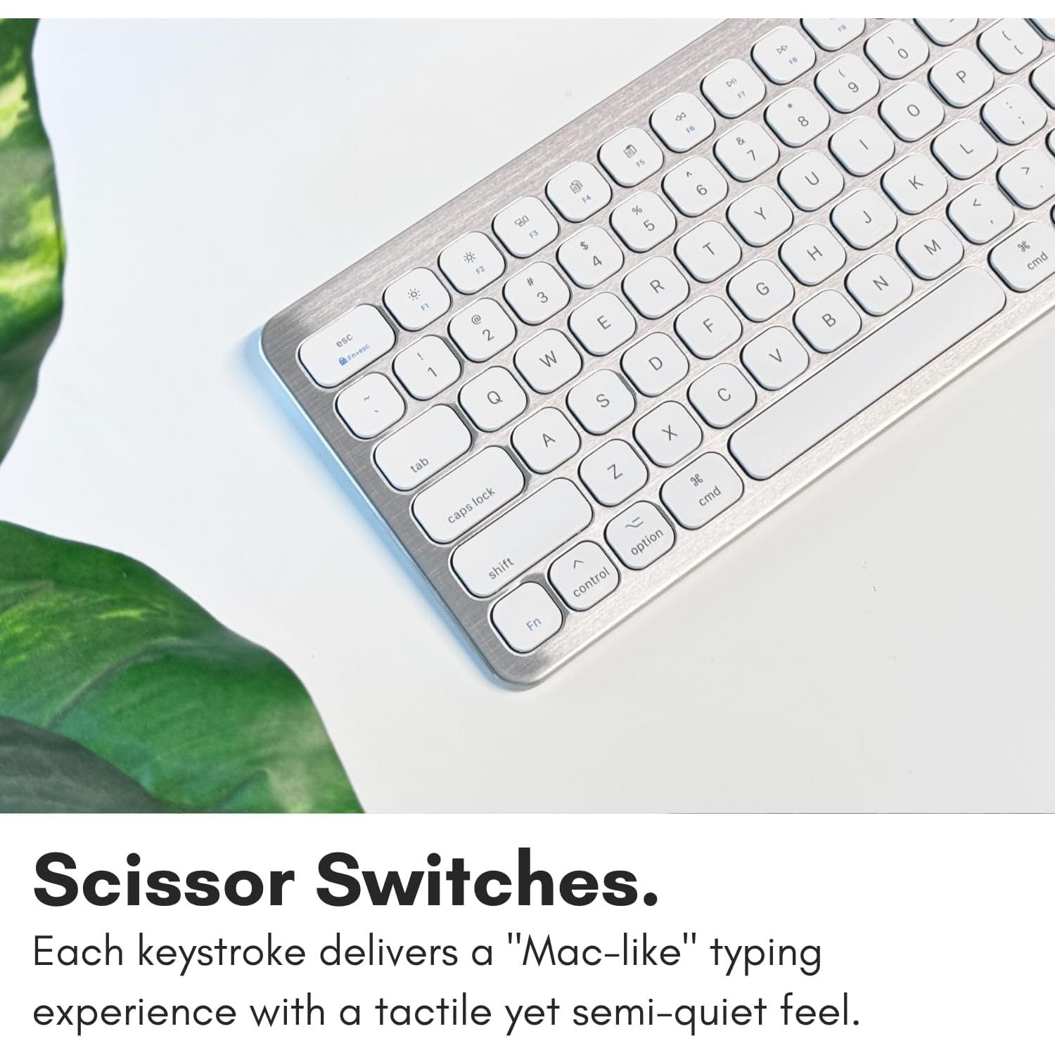 Teclado con cable Macally WKEYHUBMB para Mac - 2 puertos USB