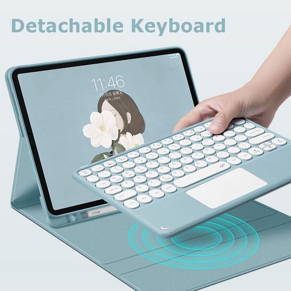 Funda de Teclado Inalámbrico YAOHAOXIN para Galaxy Tab A9 Plus 11" 2023