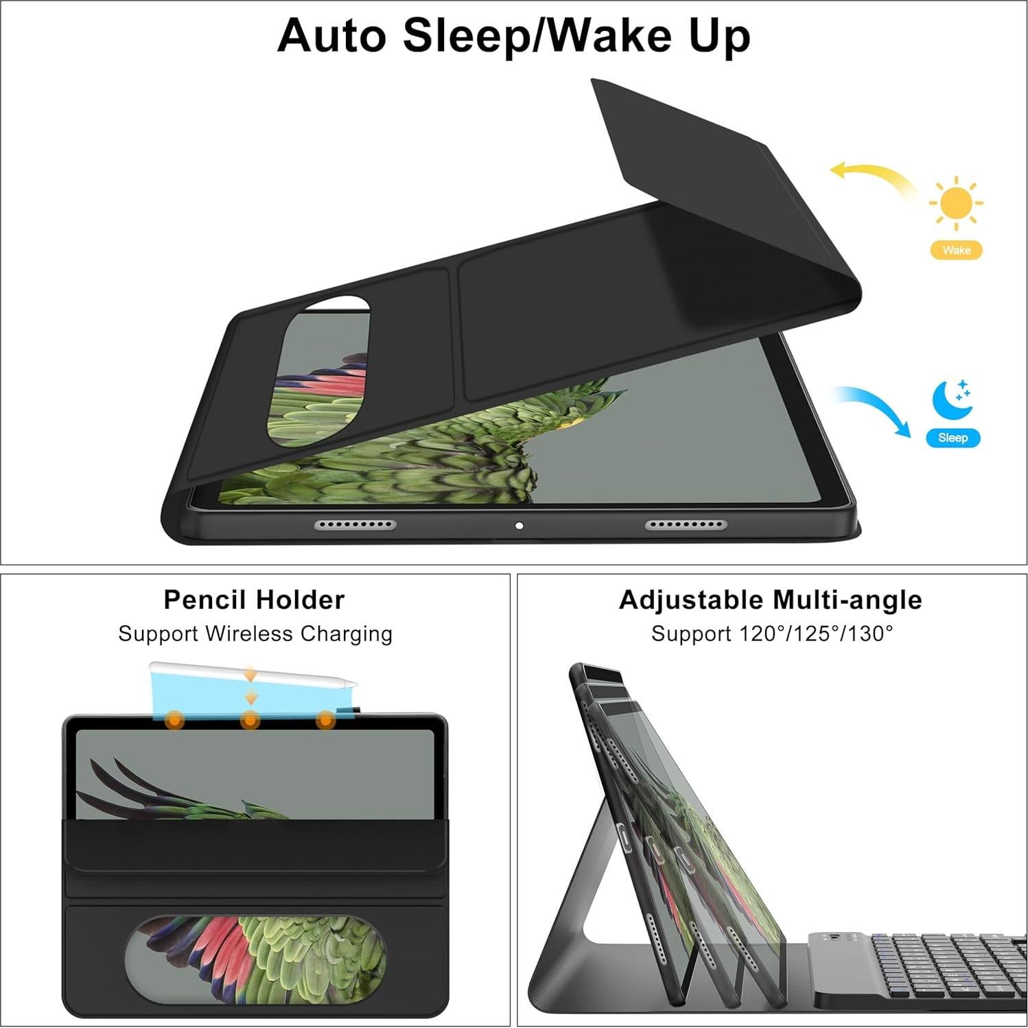 Funda Teclado Bluetooth IVEOPPE para Google Pixel Tablet 11" 2023