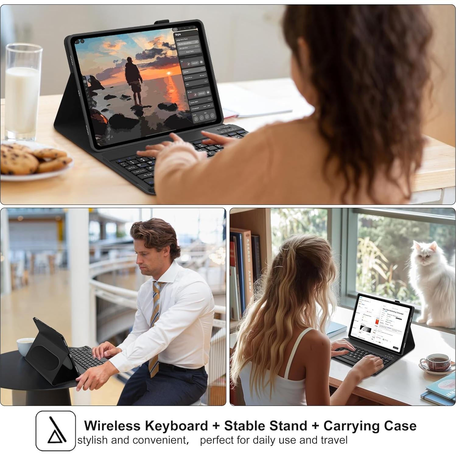 Funda Teclado Bluetooth IVEOPPE para Google Pixel Tablet 11" 2023