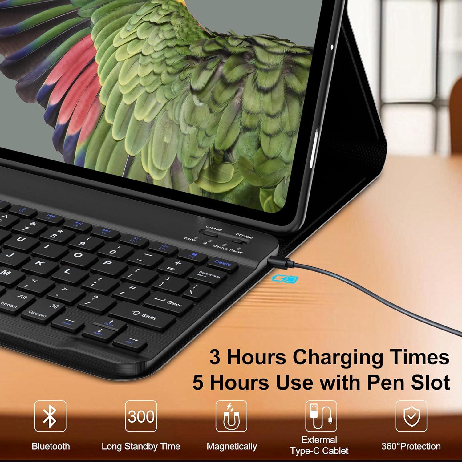 Funda Teclado Bluetooth IVEOPPE para Google Pixel Tablet 11" 2023