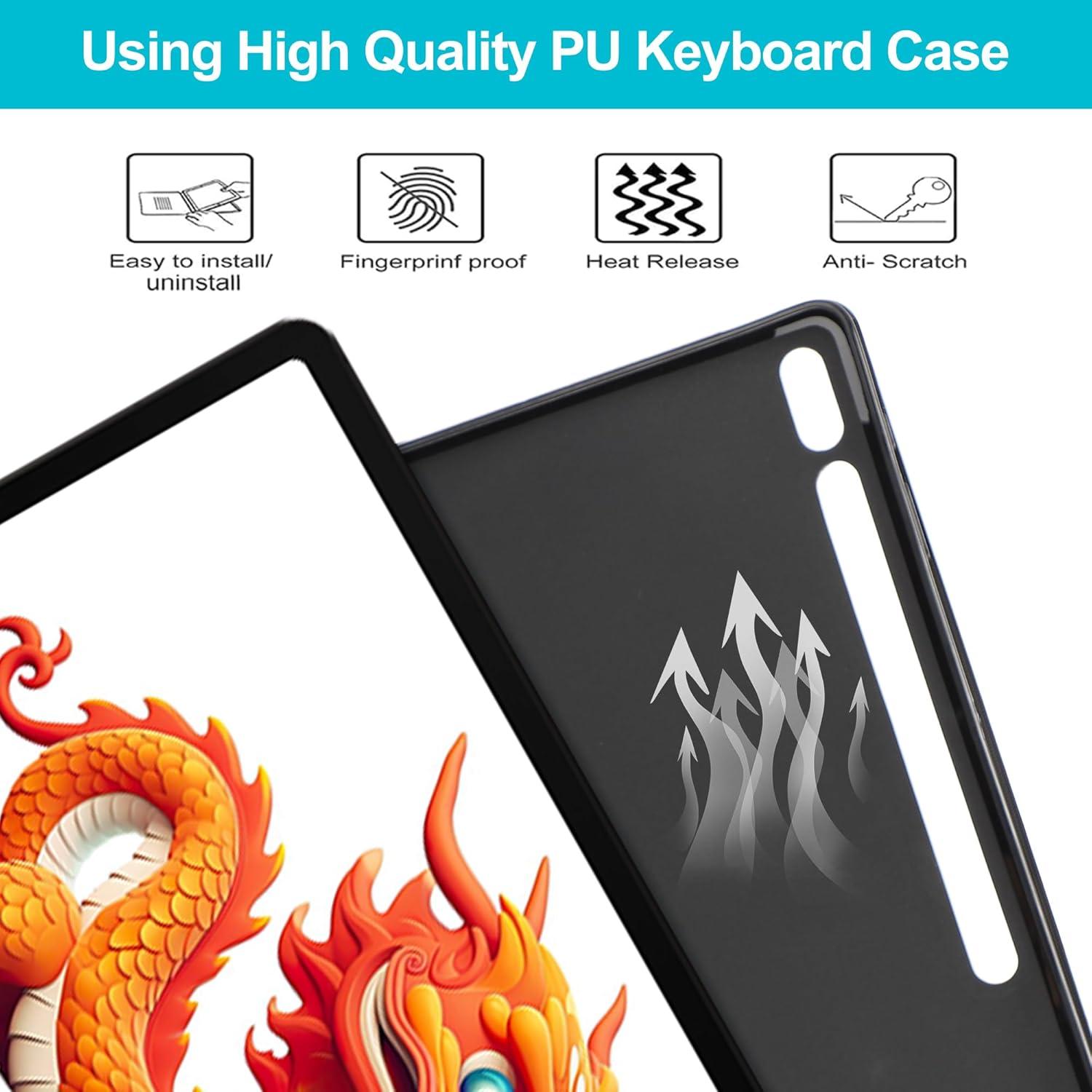 Funda con Teclado Bluetooth para Galaxy Tab S9 FE+ 12.4" - Negro