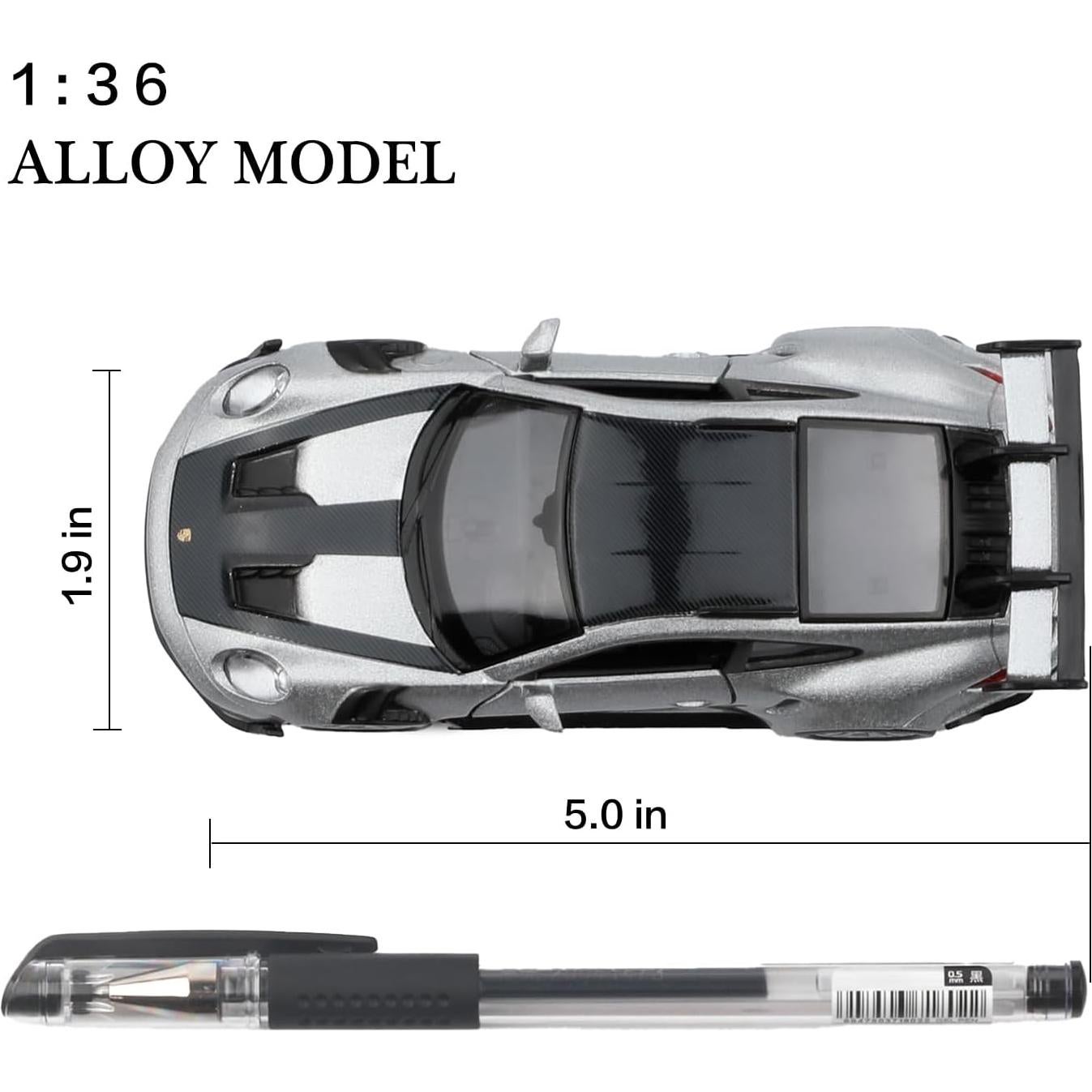 Coche de metal a escala 1/36 Porsche 911 GT3 TOKAXI - Retroceso