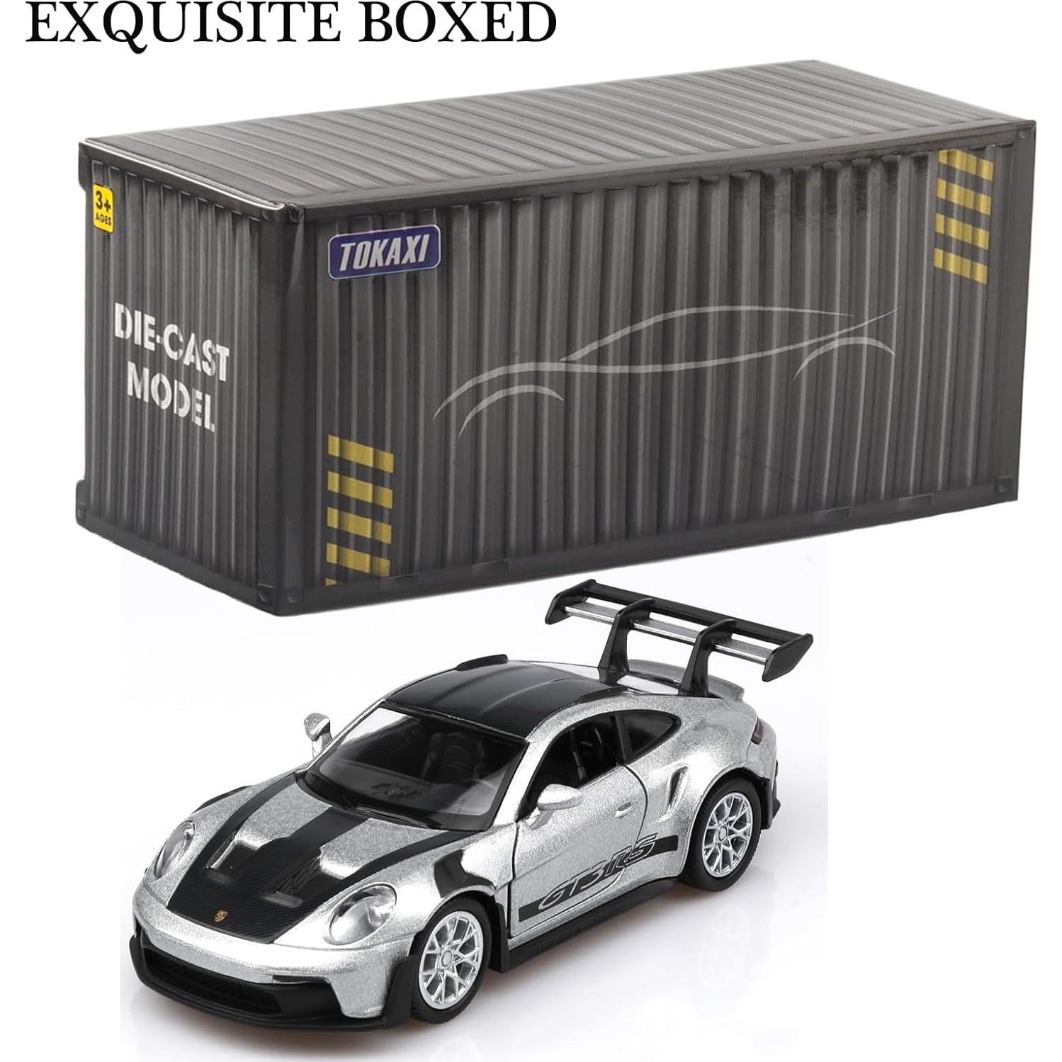 Coche de metal a escala 1/36 Porsche 911 GT3 TOKAXI - Retroceso