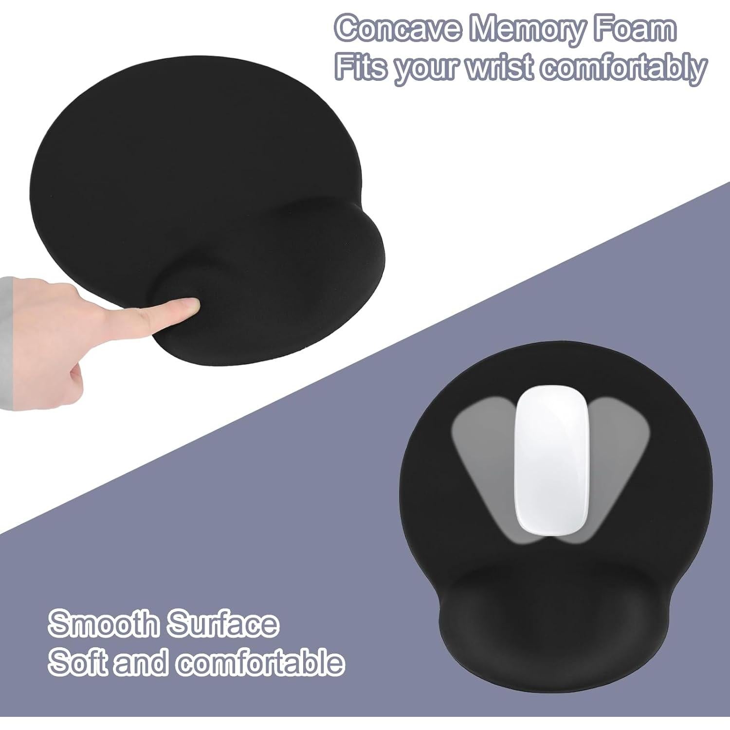 Alfombrilla de Ratón Ergonómica Lvtree con Reposamuñecas Negro