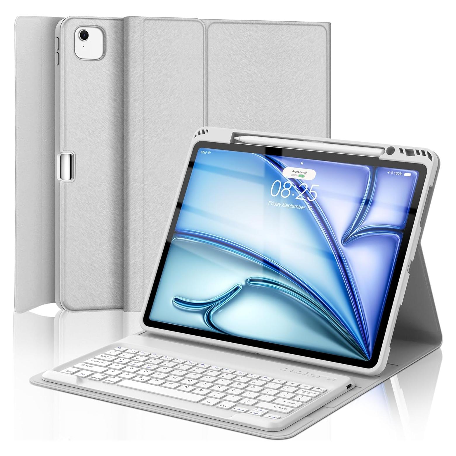 Funda de Teclado FOGARI para iPad Air 13" M2/M3 2024/2025 Gris