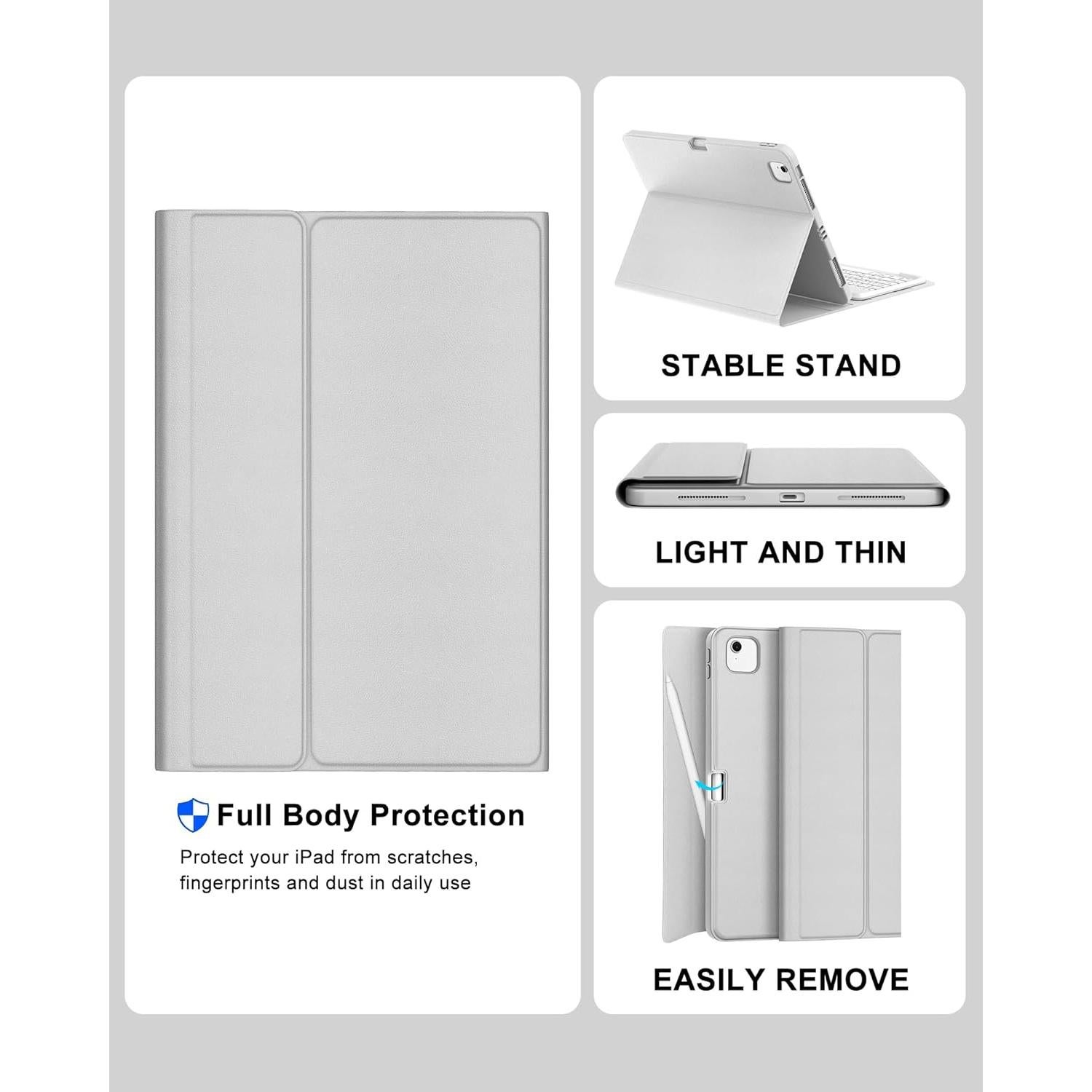 Funda de Teclado FOGARI para iPad Air 13" M2/M3 2024/2025 Gris