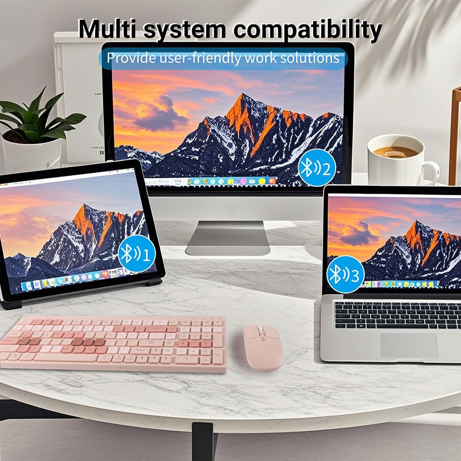 Combo Teclado y Ratón Inalámbricos Recargables KUYHRF