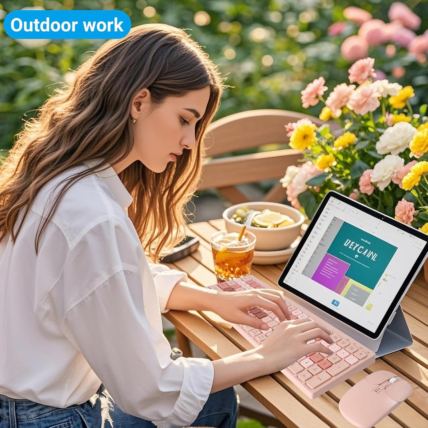 Combo Teclado y Ratón Inalámbricos Recargables KUYHRF