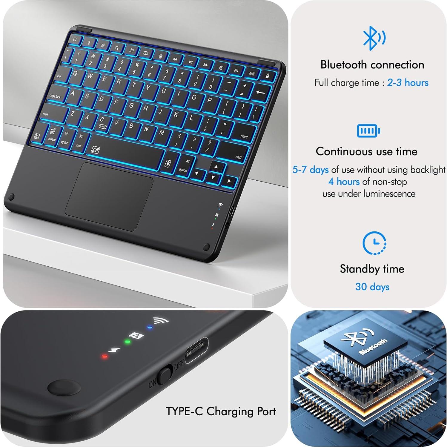 Funda Teclado INFILAND para Samsung Galaxy Tab A9+ 11" 2023