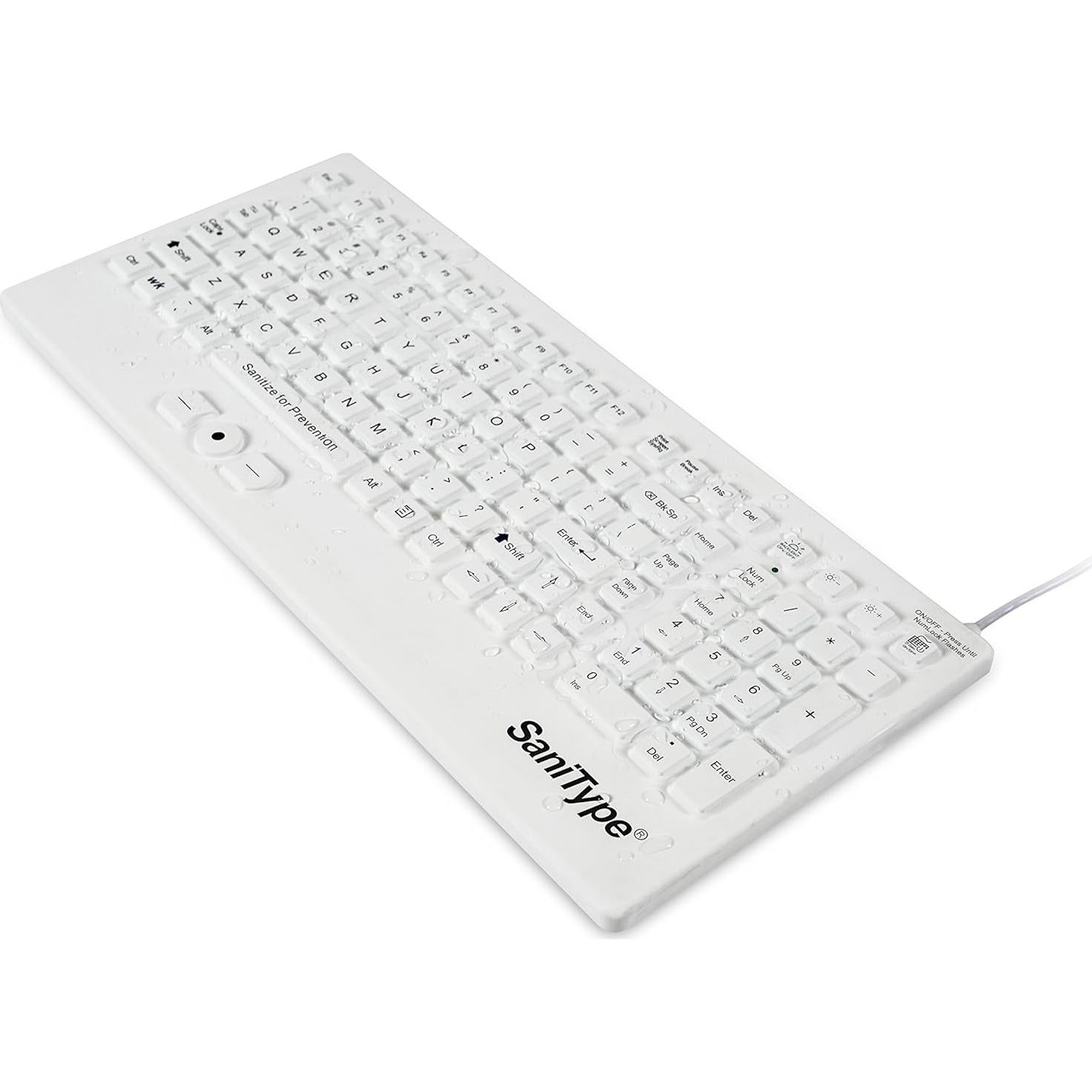 Teclado Lavable Industrial WetKeys KBSTRC105SPi-W USB Blanco