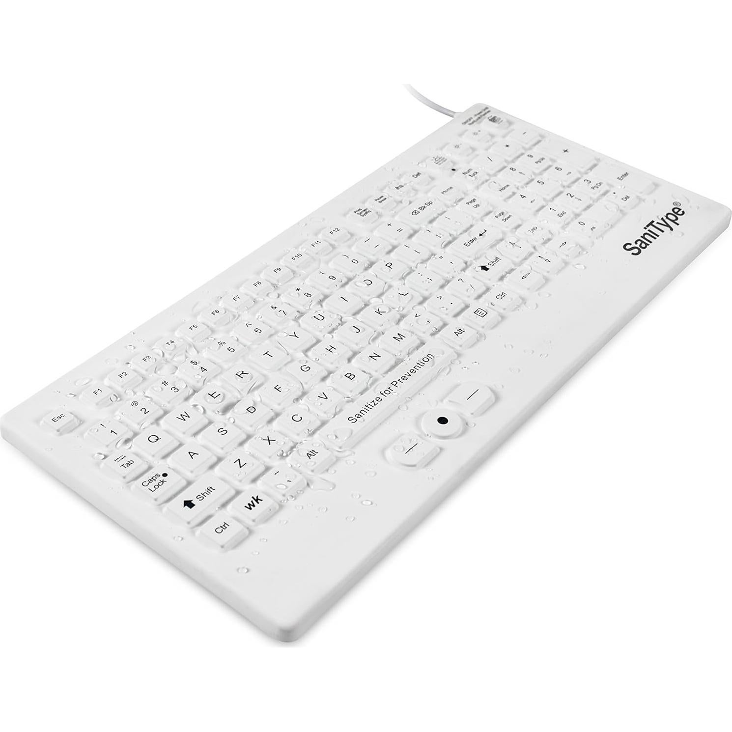 Teclado Lavable Industrial WetKeys KBSTRC105SPi-W USB Blanco