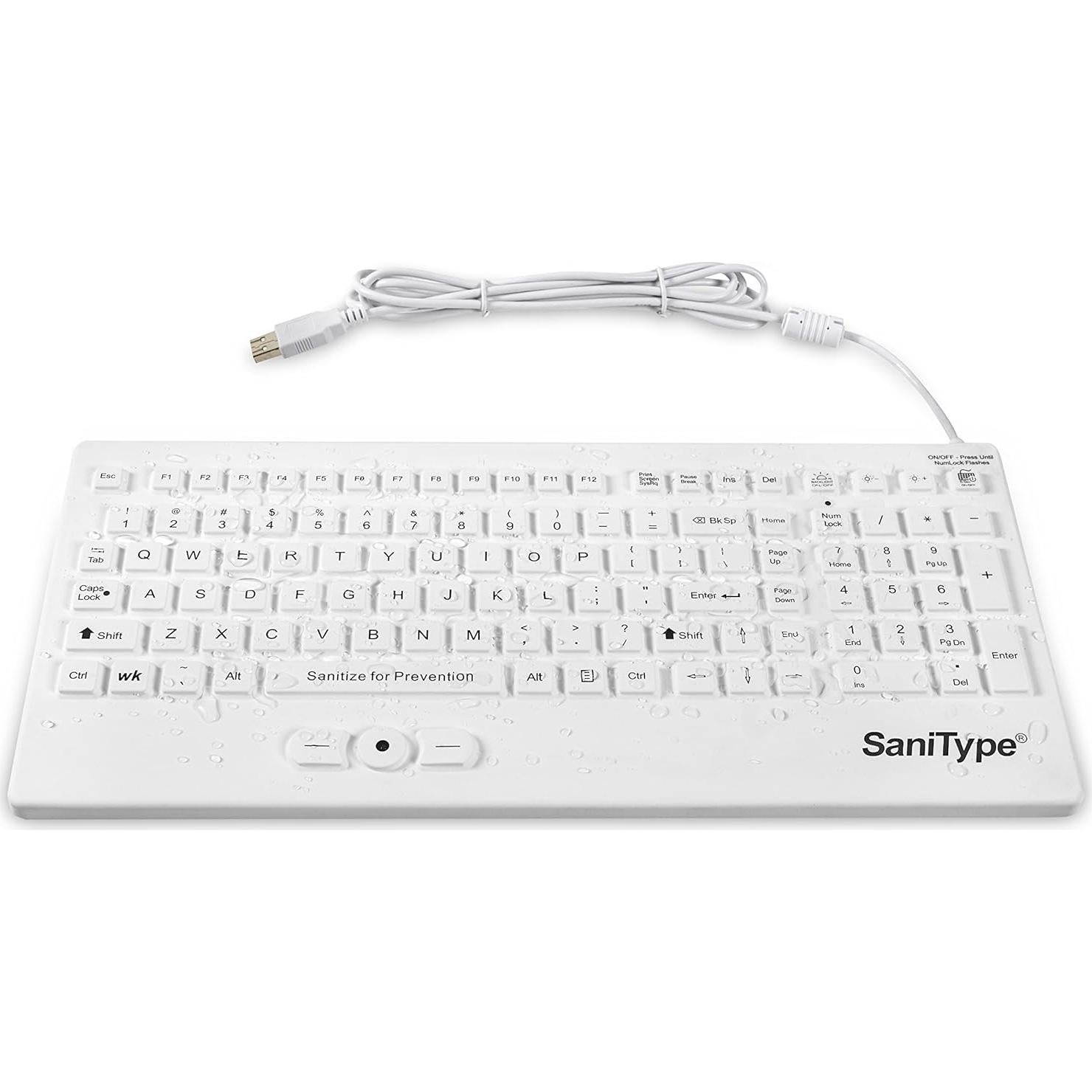 Teclado Lavable Industrial WetKeys KBSTRC105SPi-W USB Blanco