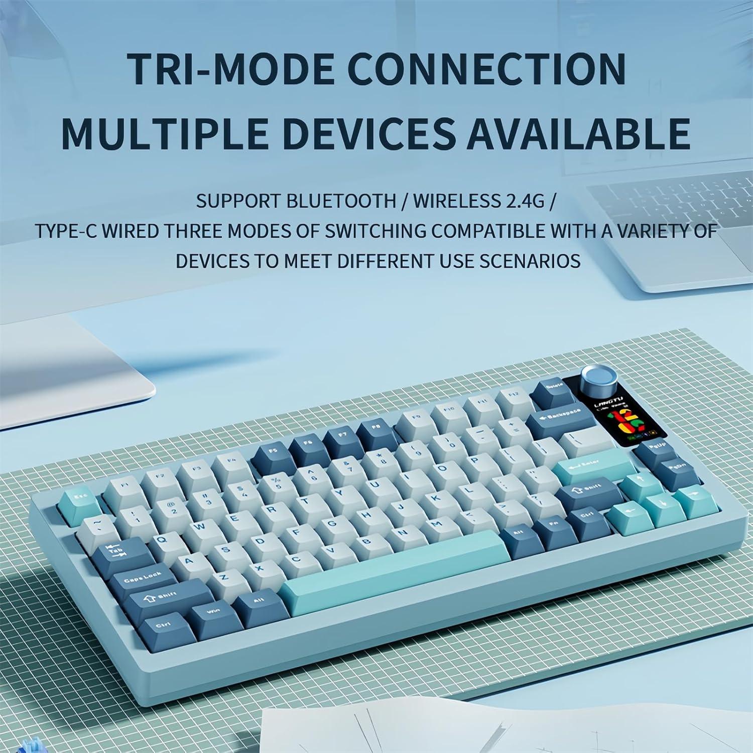 Teclado Mecánico Inalámbrico FKZ LT75Pro RGB 75% con Pantalla