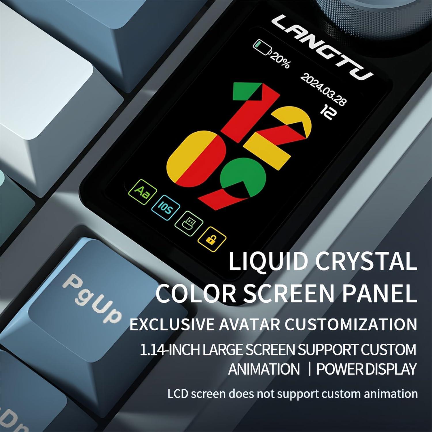 Teclado Mecánico Inalámbrico FKZ LT75Pro RGB 75% con Pantalla