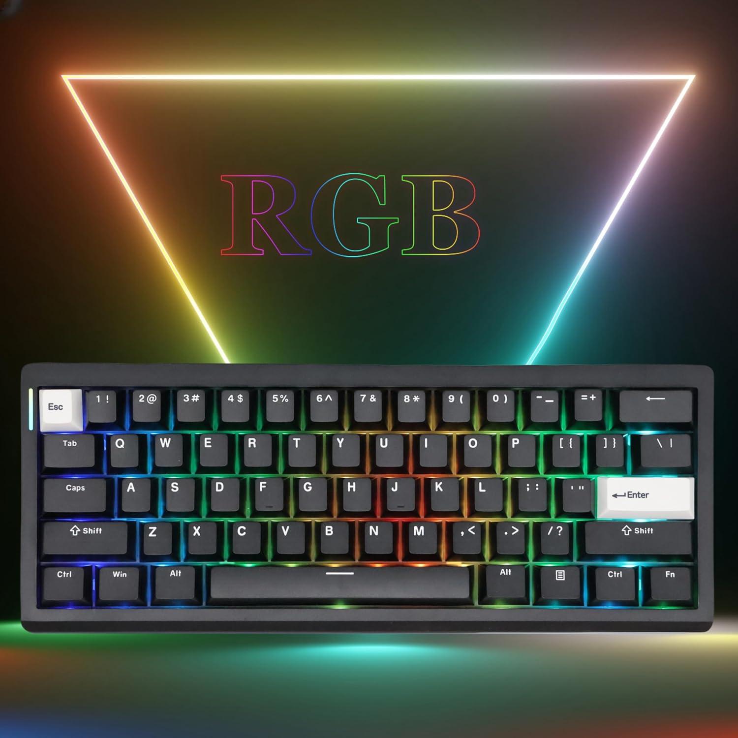 Teclado Mecánico GMK61 60% PBT Interruptor Marrón RGB