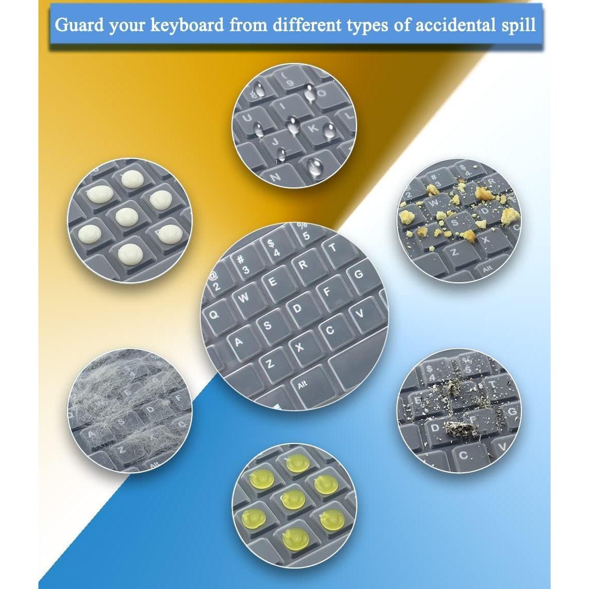 Funda de Teclado de Silicona MasiBloom para Logitech K120/MK120