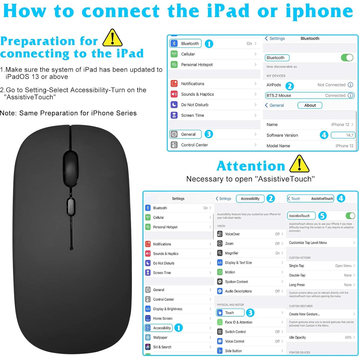 Combo Teclado y Ratón Bluetooth UrbanX KB030 - Negro