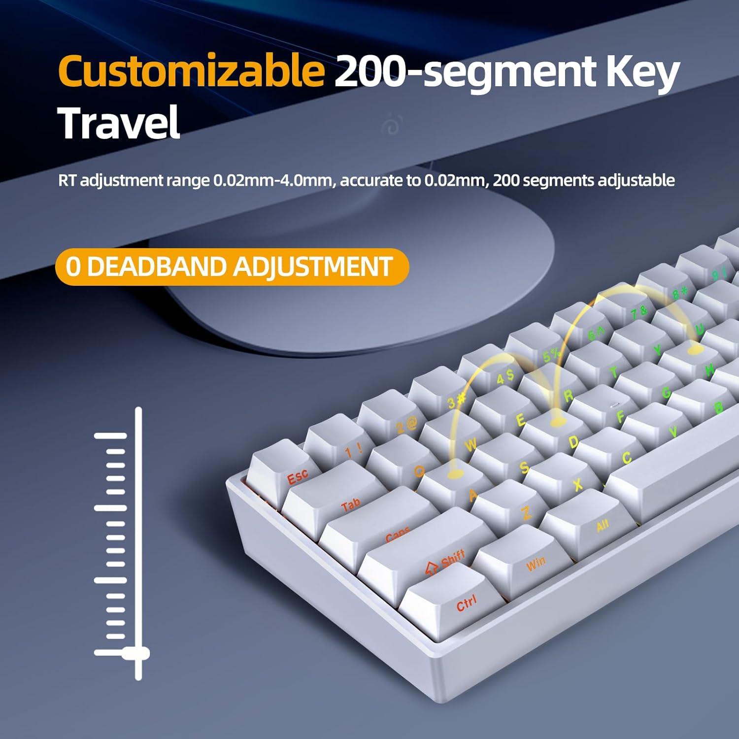 Teclado Mecánico IROK ND63PRO 60% RGB Intercambiable Blanco