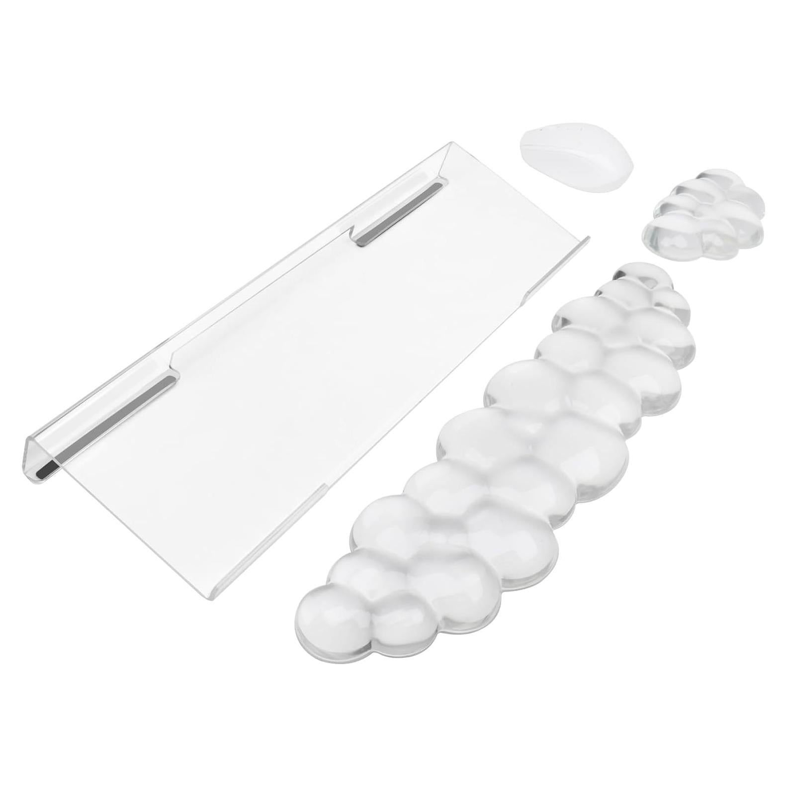 Soporte de teclado acrílico KEPUTAIER con reposamuñecas de gel 3 en 1