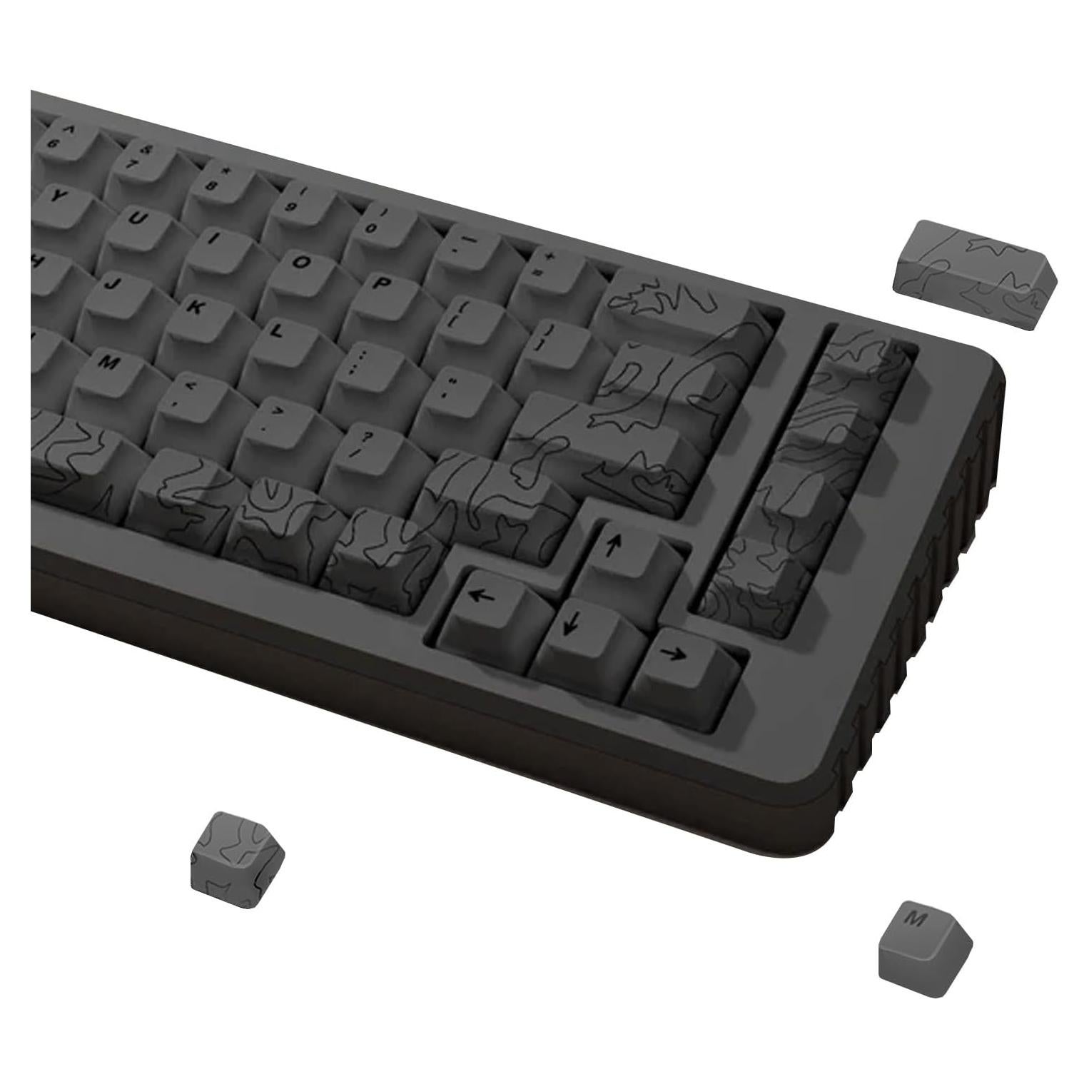 Juego de Teclas Mecánicas Deskr Topo Canyon PBT 164 Teclas Gris