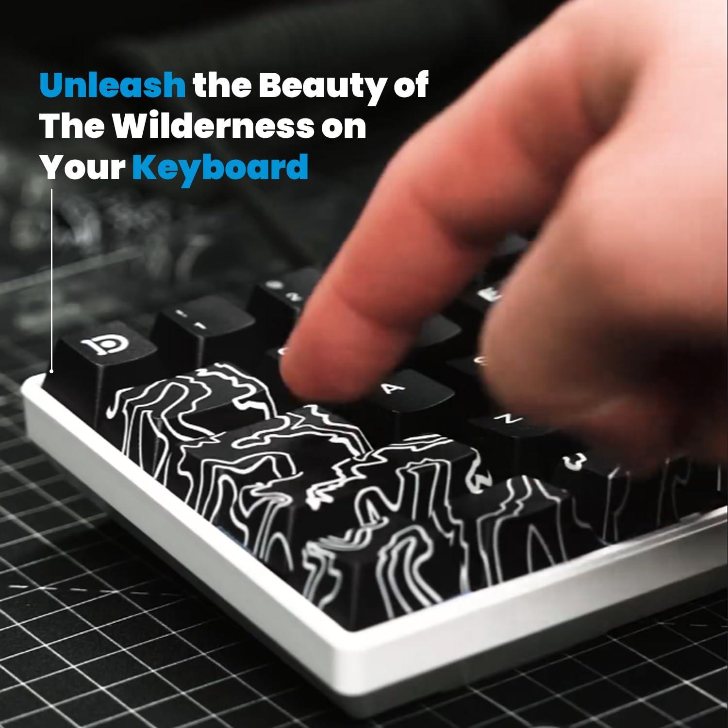 Juego de Teclas Mecánicas Deskr Topo Canyon PBT 164 Teclas Gris