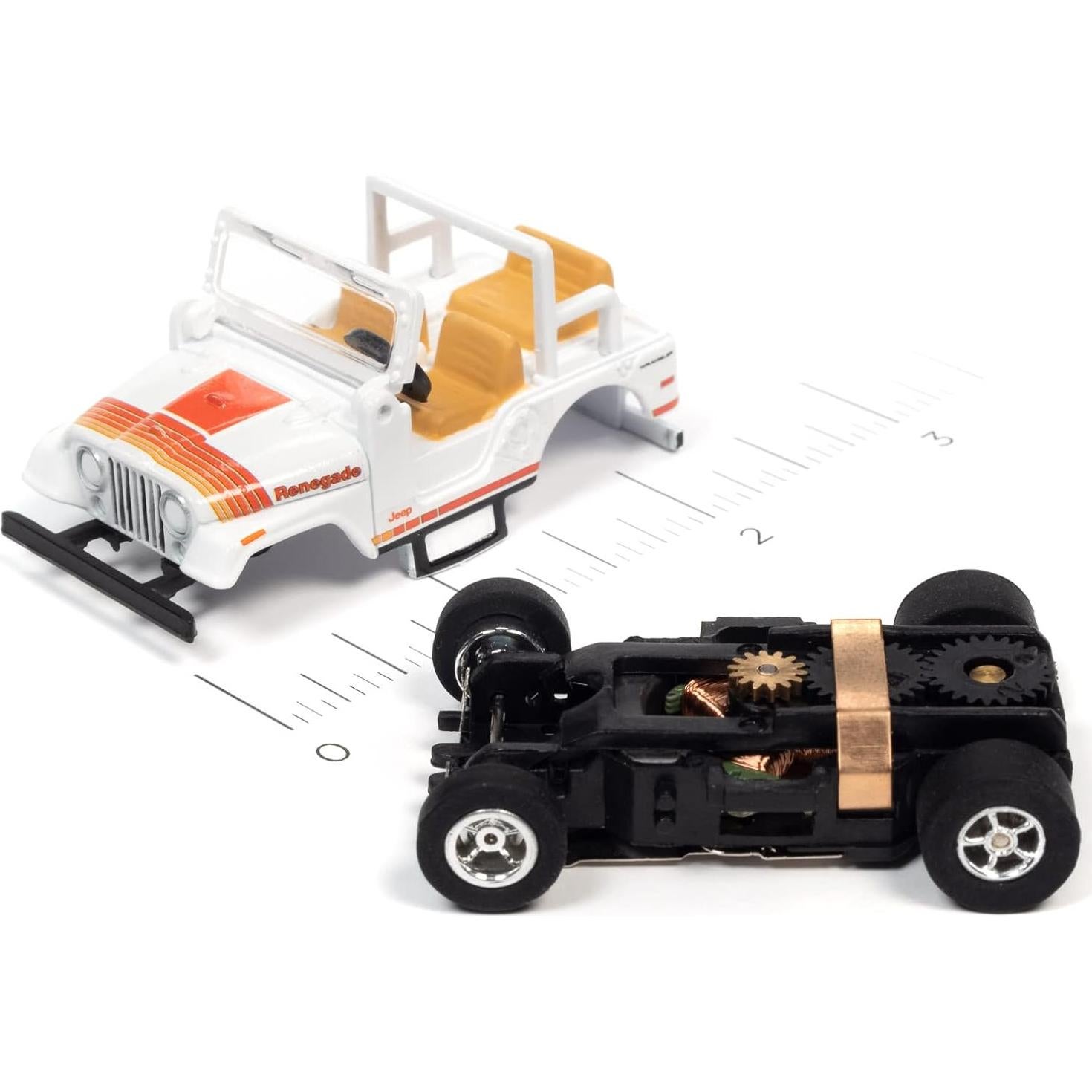 Auto Slot Car Escala HO Jeep CJ-5 1979 Blanco Auto World
