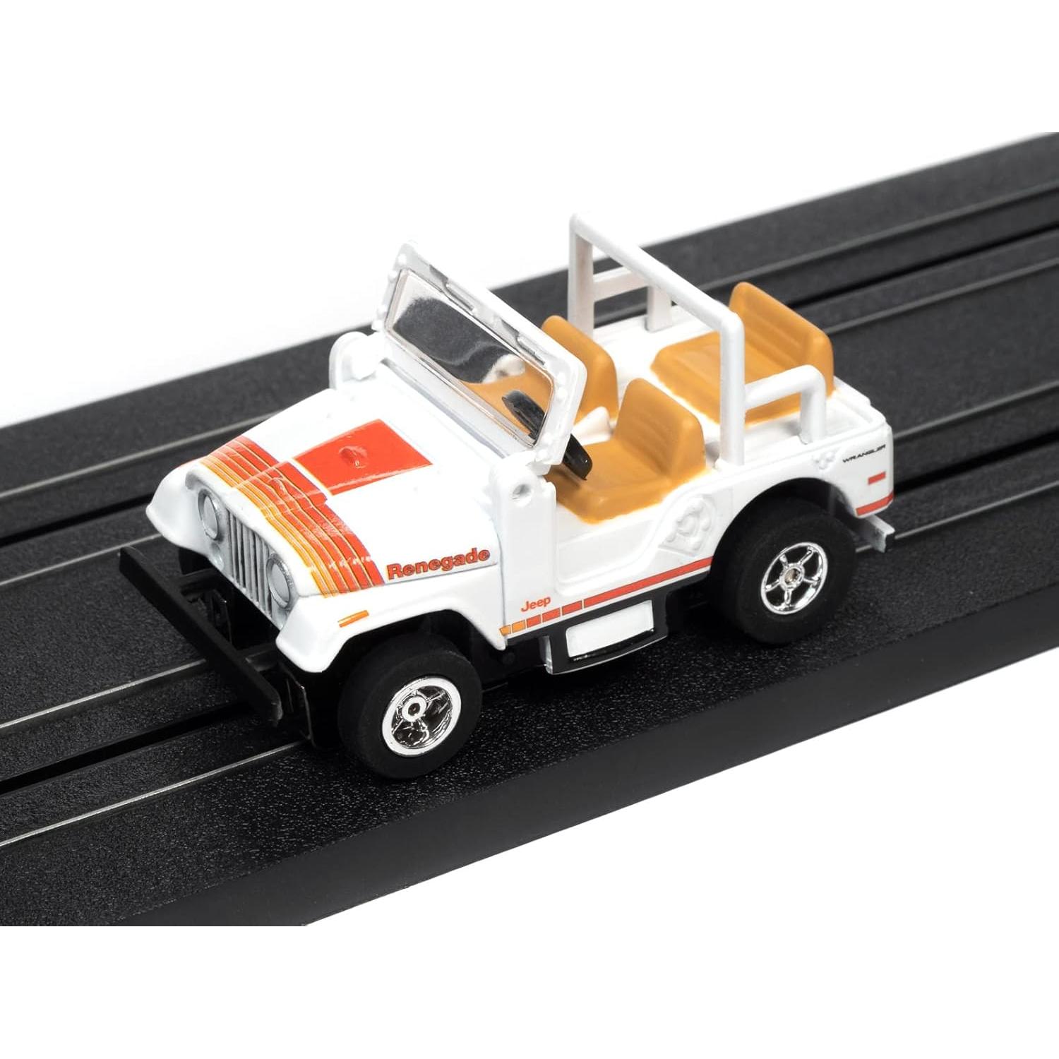 Auto Slot Car Escala HO Jeep CJ-5 1979 Blanco Auto World