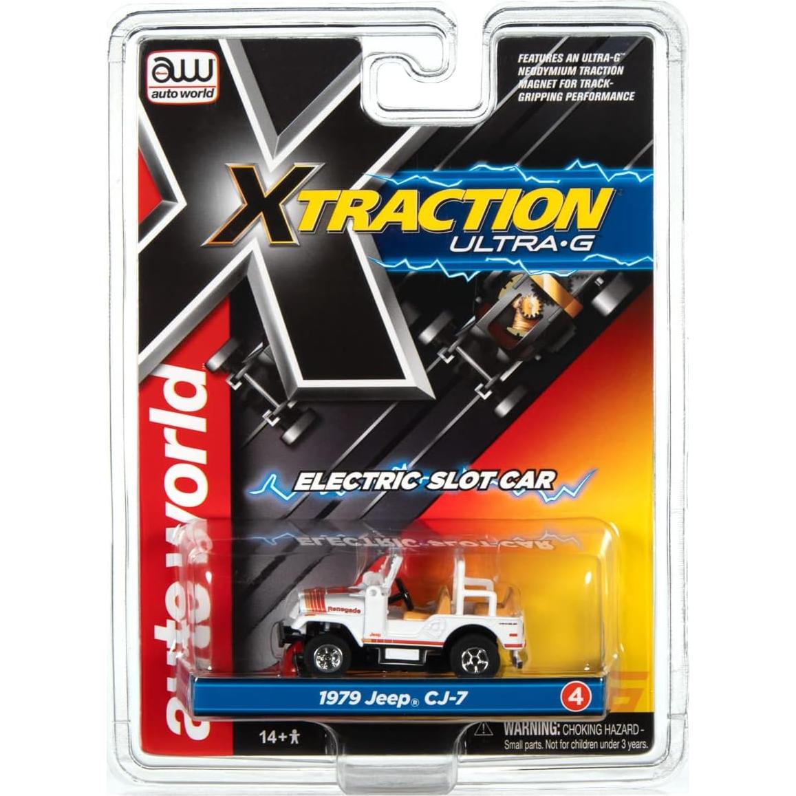 Auto Slot Car Escala HO Jeep CJ-5 1979 Blanco Auto World