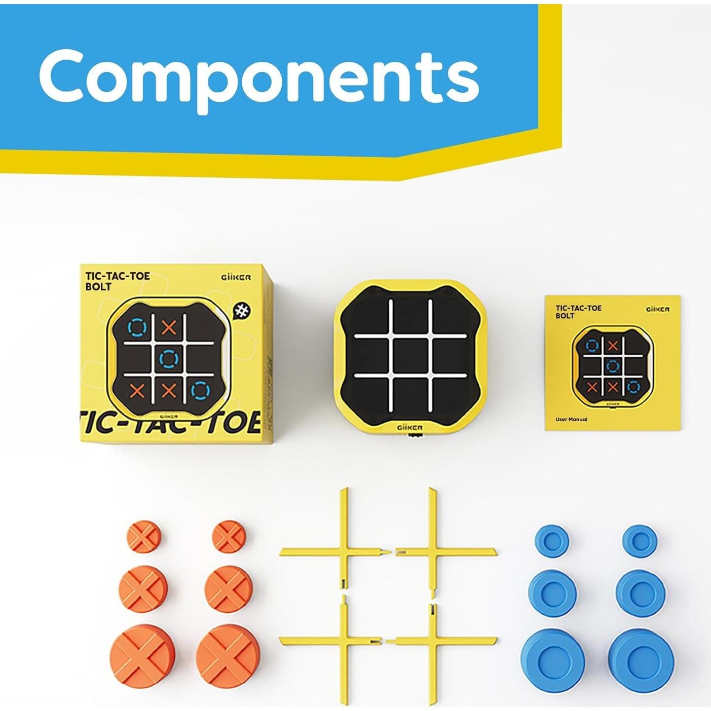 Juego GiiKER Tic Tac Toe Bolt 3 en 1 Portátil para Viajes