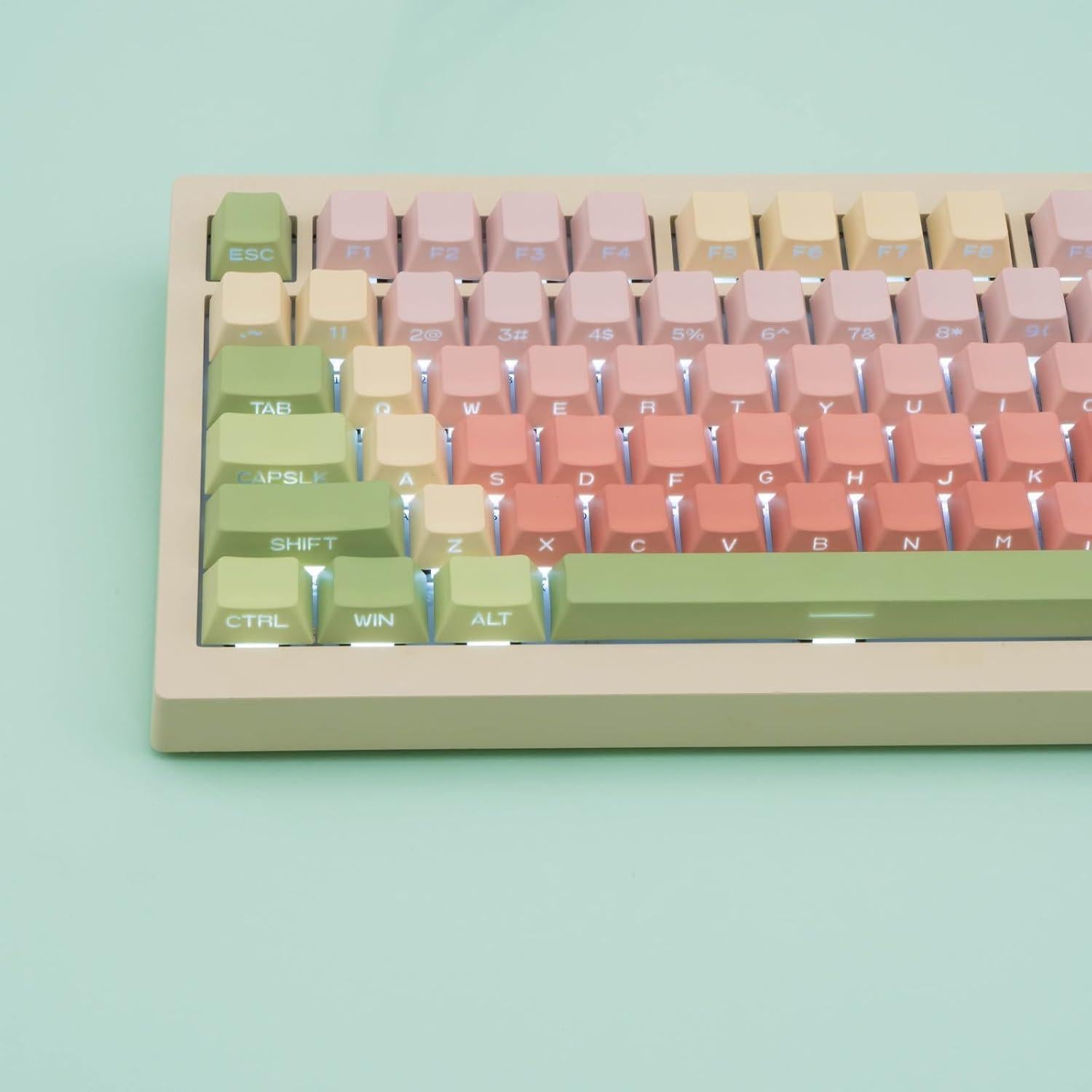 Juego de Teclas PBT 130 Claves TIMSEKER Rojo Verde Cherry