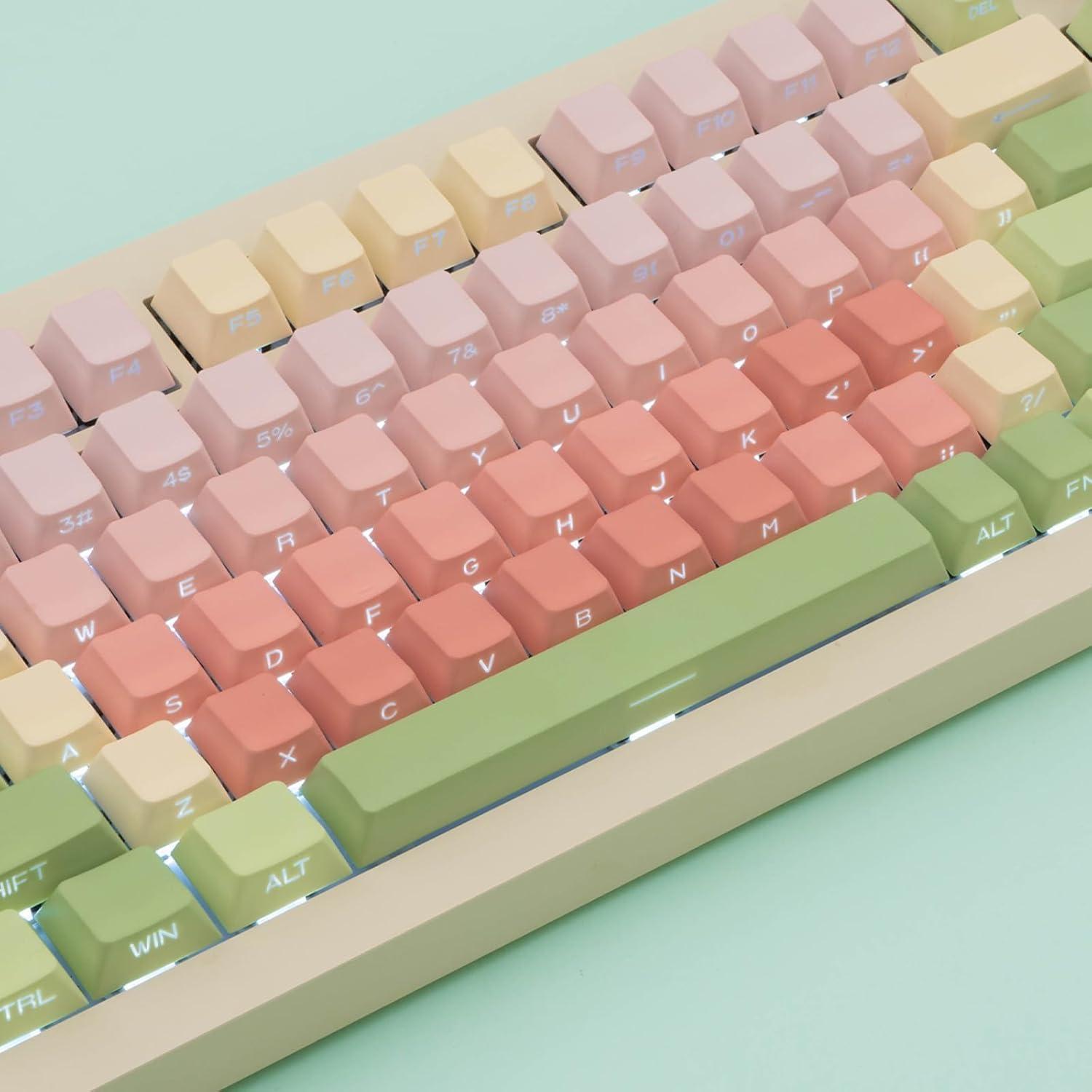 Juego de Teclas PBT 130 Claves TIMSEKER Rojo Verde Cherry