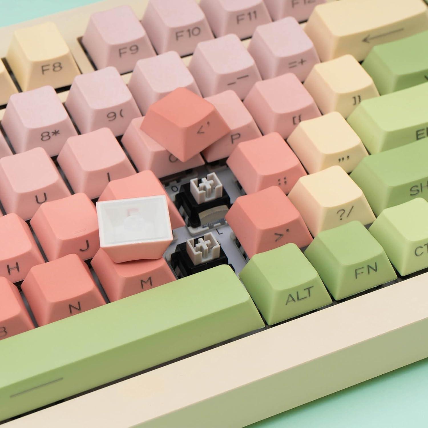 Juego de Teclas PBT 130 Claves TIMSEKER Rojo Verde Cherry