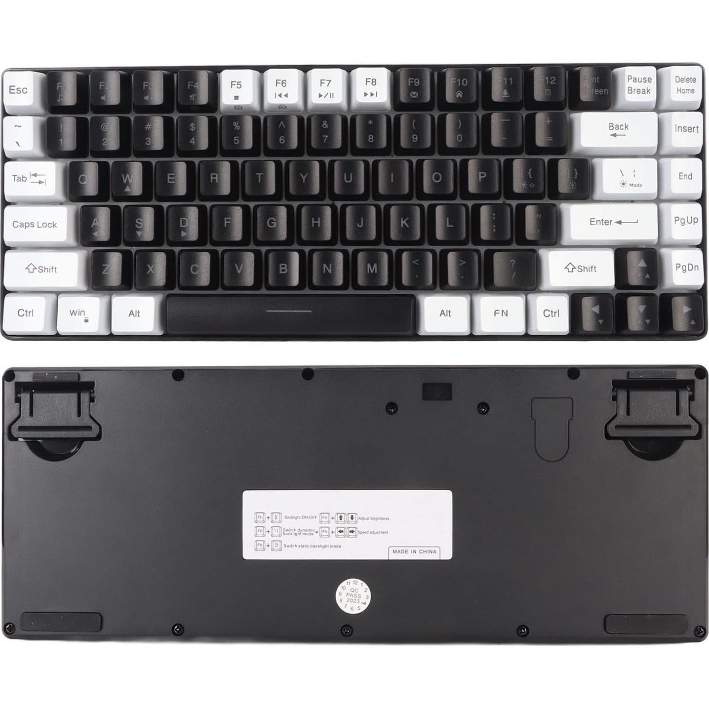 Teclado Gaming Zunate 80% Mecánico RGB 84 Teclas Compacto Negro