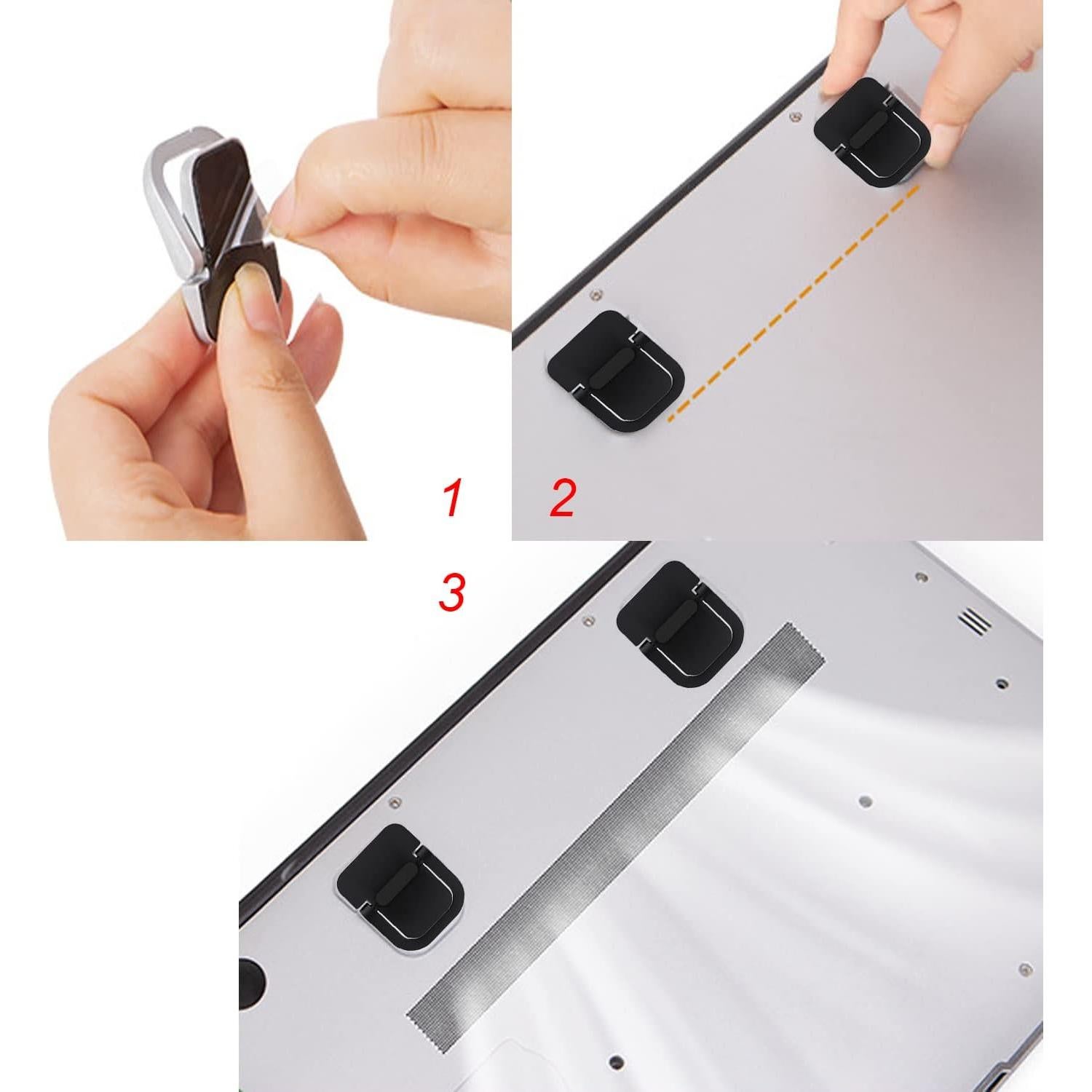 Soportes Mini para Laptop LiPang - 2 Piezas, Aluminio, Negro