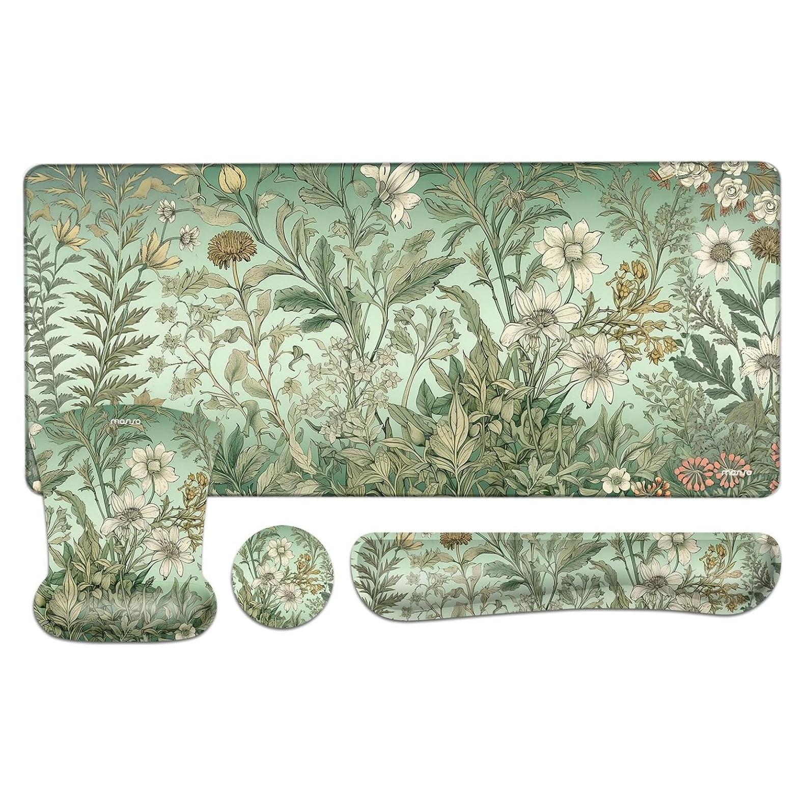 Alfombrilla de Teclado y Ratón MOSISO Ergonómica 90x40cm