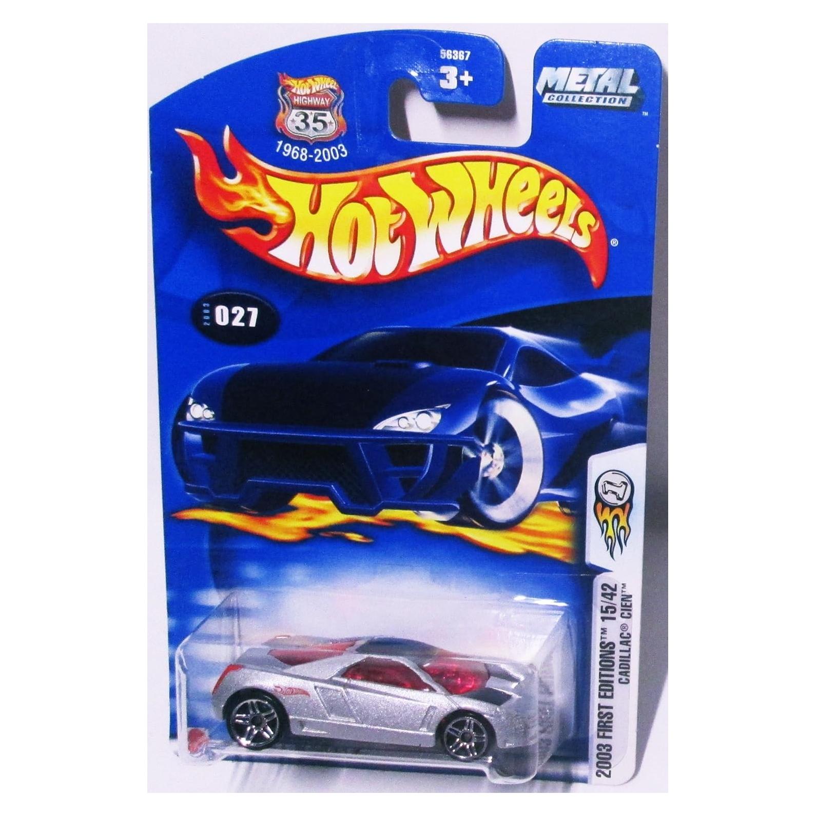 Auto de Colección Mattel Hot Wheels Cadillac Cien 1:64 Plata