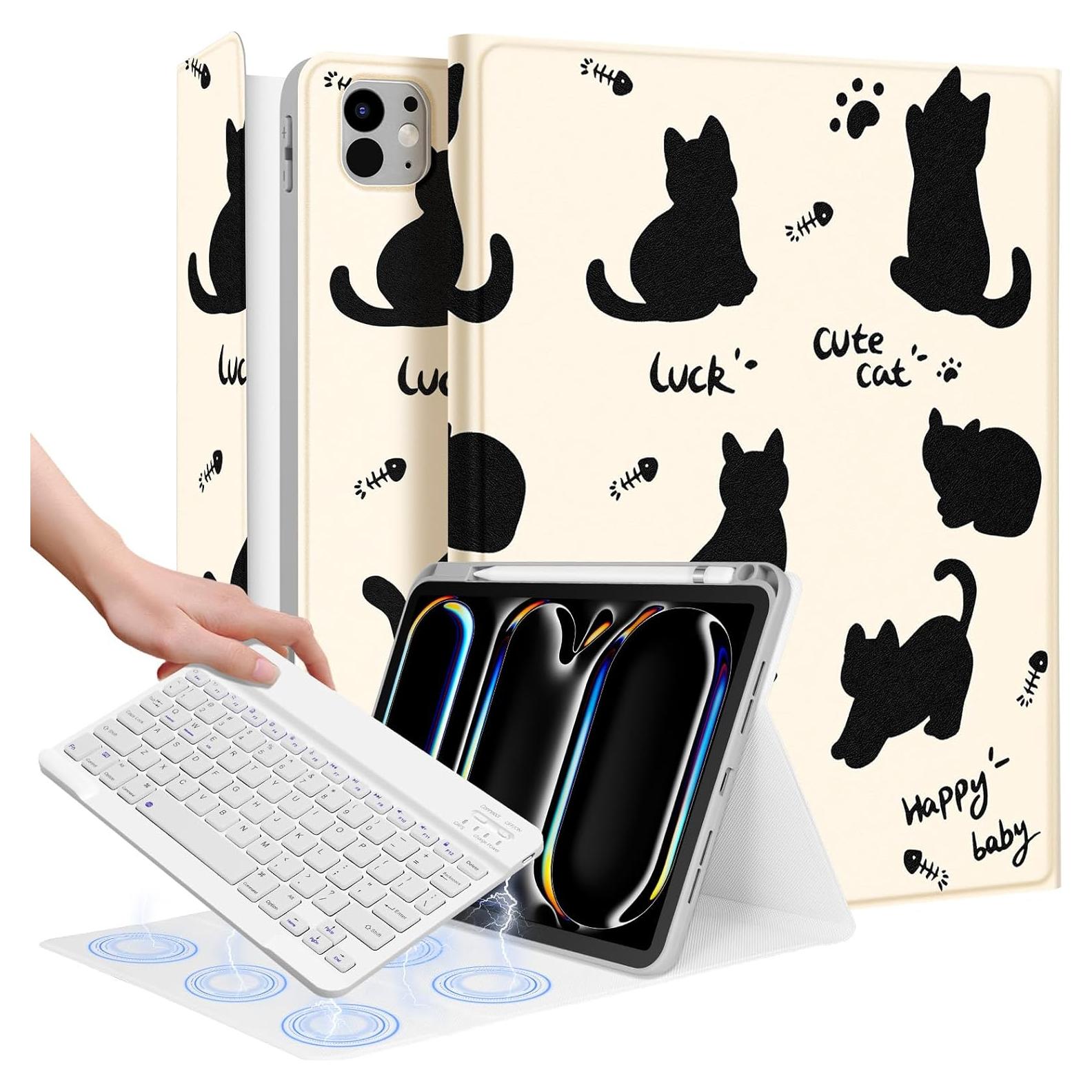 Funda para iPad Pro 11" M4 Wazzasoft con Teclado y Soporte para Lápiz