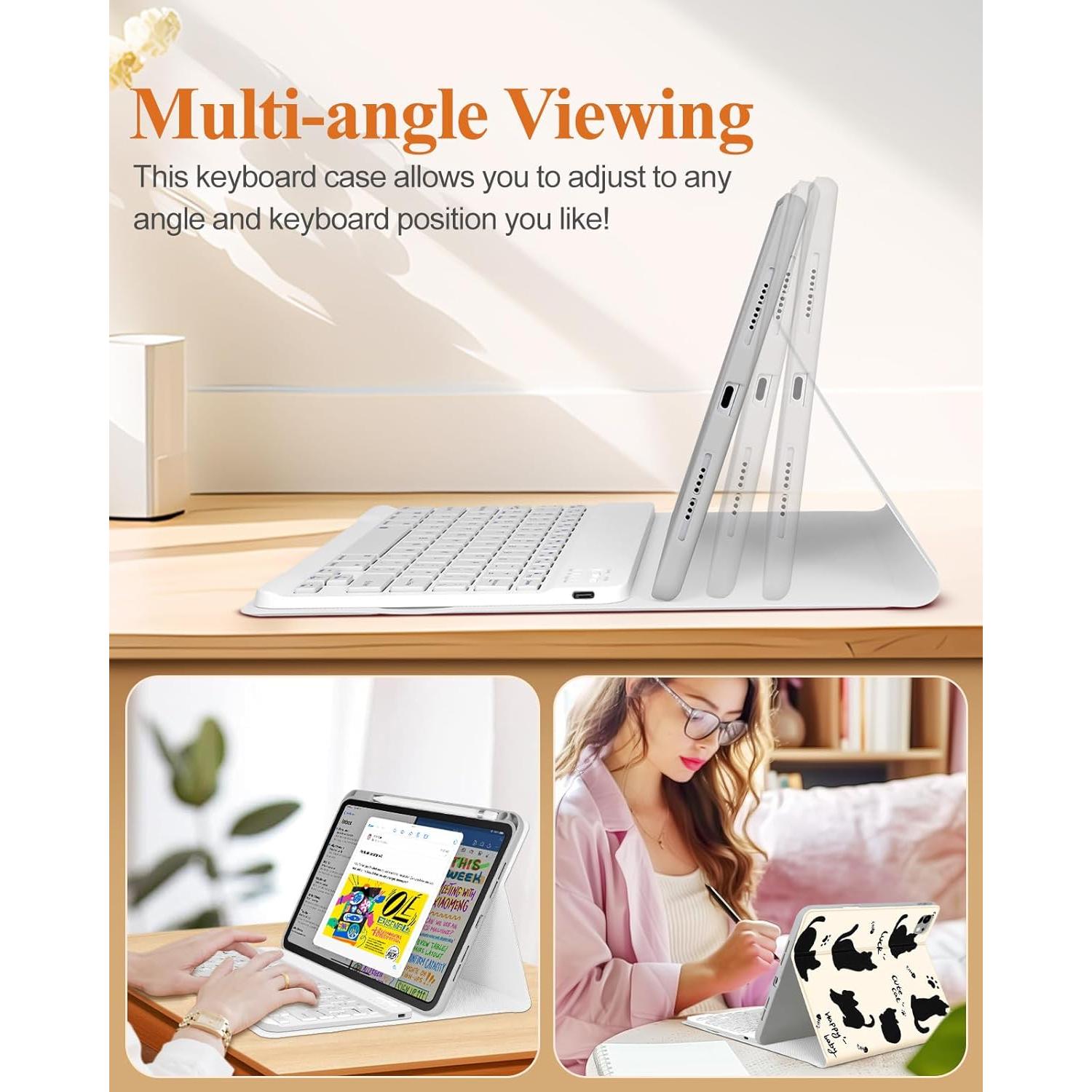 Funda para iPad Pro 11" M4 Wazzasoft con Teclado y Soporte para Lápiz