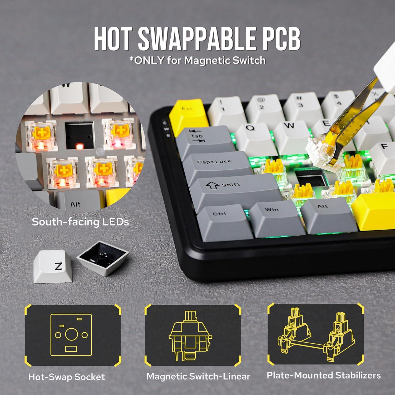 Teclado Inalámbrico AJAZZ AK680 MAX RGB 8K, Negro