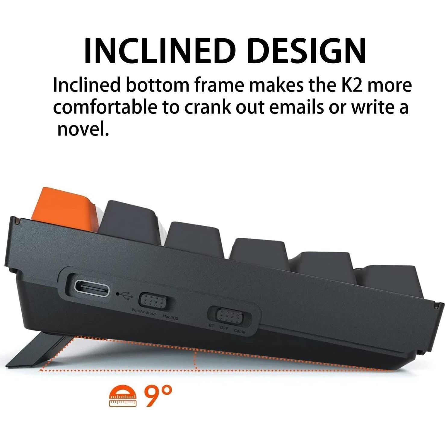 Teclado Mecánico Inalámbrico Keychron K2 RGB 75% 84 Teclas