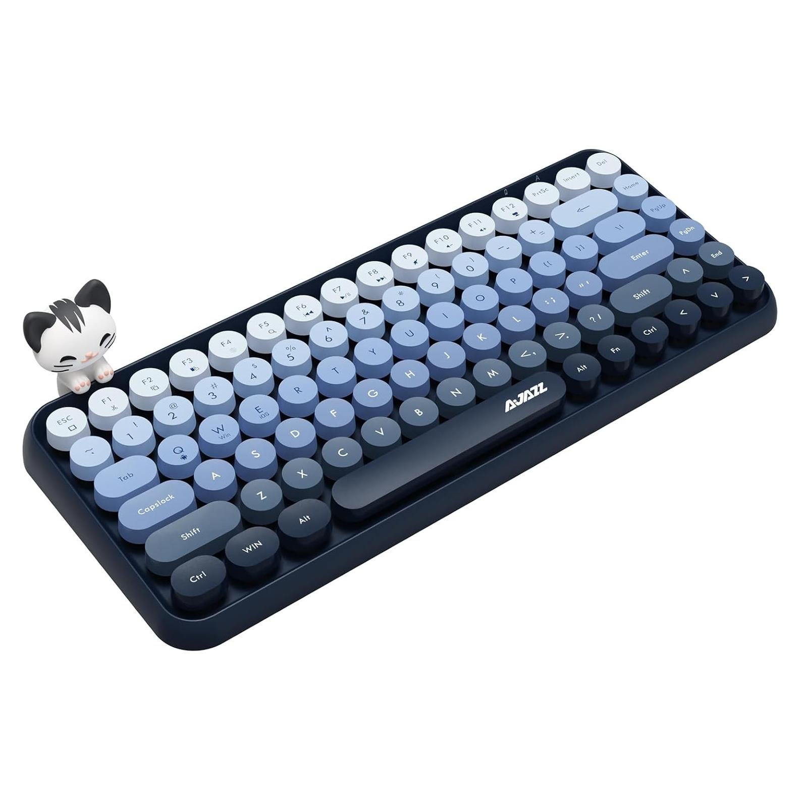 Teclado Inalámbrico Bluetooth FELICON 308i Retro Azul 84 Teclas